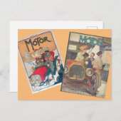 "1890's Motor Cover Postcard" Briefkaart (Voorkant / Achterkant)