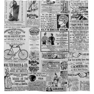 1890's Newspaper advertenties Victoriaans verkoop Douchegordijn