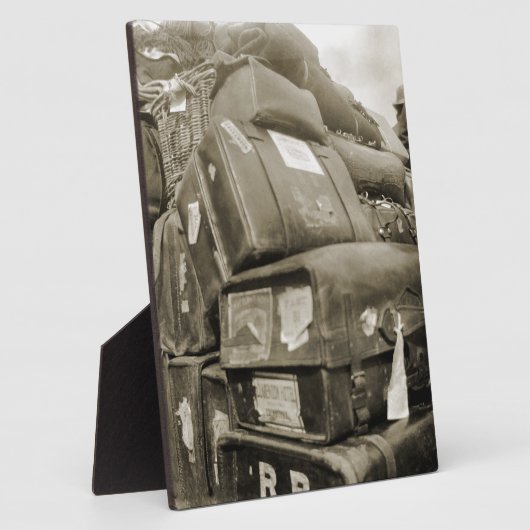 1890's REISLUGAGE-TEAMSTER WAGON SUITCASE Fotoplaat (Zijkant)