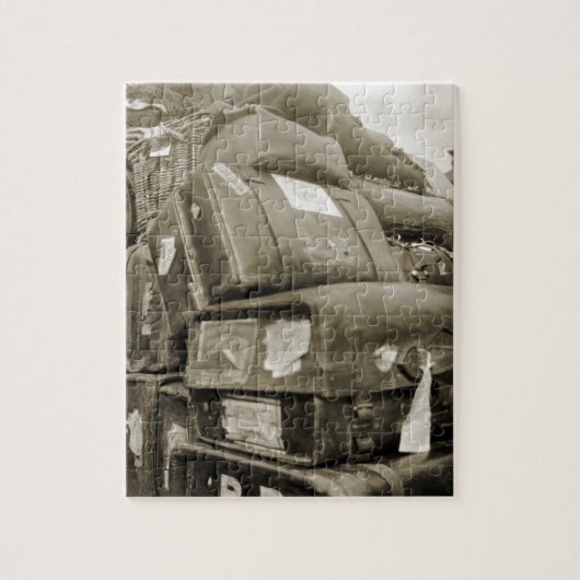 1890's REISLUGAGE-TEAMSTER WAGON SUITCASE Legpuzzel (Verticaal)