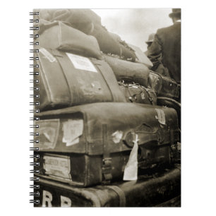 1890's REISLUGAGE-TEAMSTER WAGON SUITCASE Notitieboek