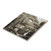 1890's REISLUGAGE-TEAMSTER WAGON SUITCASE Tegeltje (Zijkant)