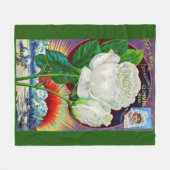 1890s roos catalogusillustratie Witte Rose Fleece Deken (Voorkant (Horizontaal))
