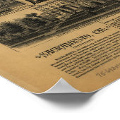 1890's Sacramento CA Birds Eye Uitzicht Panoramic  Poster (Hoek)