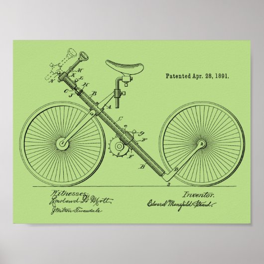 1891  multifunctionele vormgeving voor fietspatron poster (Voorkant)