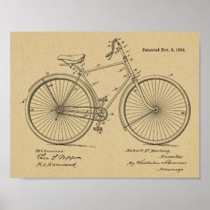 1892  brochure over fietspatroon — Kunstafdrukken Poster