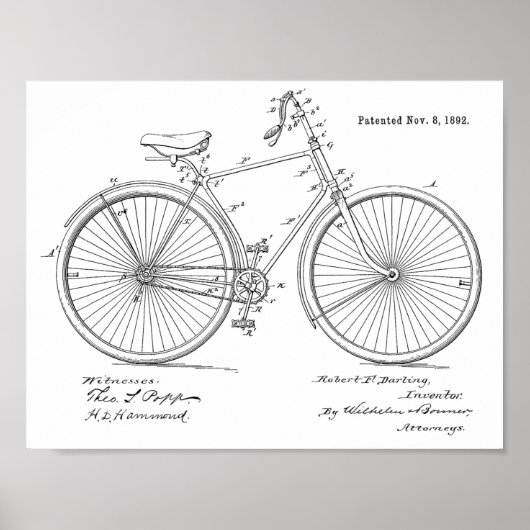 1892  brochure voor fietspatronen poster (Voorkant)