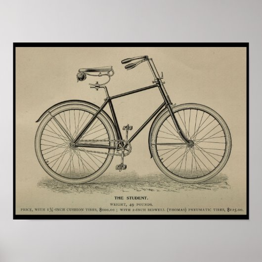 1892 fietsenmagazijn en kunstdrukken poster (Voorkant)