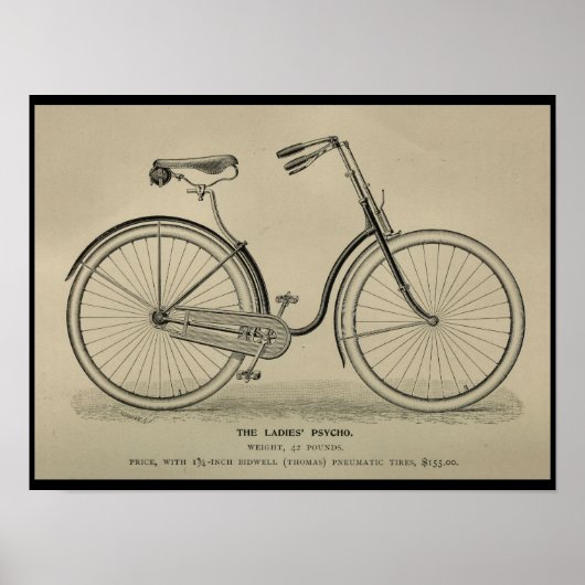1892 fietsenmagazijn en kunstwerk Poster (Voorkant)