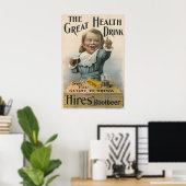 1892 Hires Root Beer Poster (Bureau à domicile)