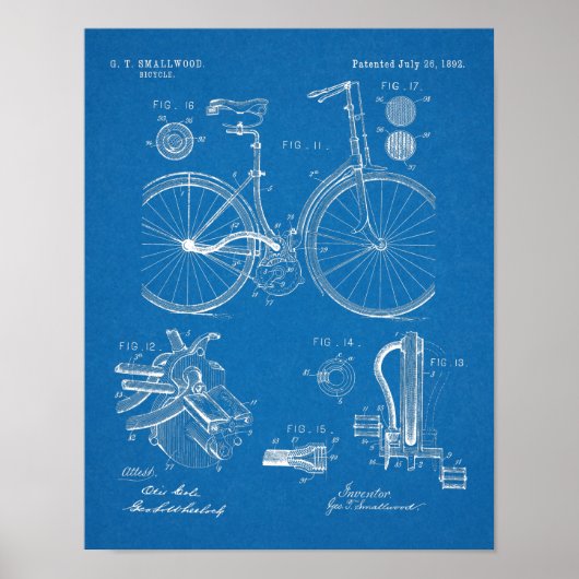 1892 Kunsttekenafdrukken zonder wirwar van kabels Poster (Voorkant)