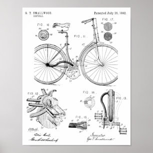 1892 Kunsttekenafdrukken zonder wirwar van kabels Poster