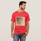 1892 Relief Map of Arkansas 3D digitallyrendered O T-shirt (Voorkant volledig)