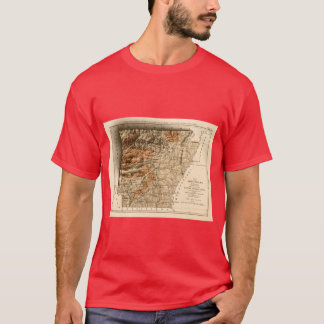 1892 Relief Map of Arkansas 3D digitallyrendered O T-shirt