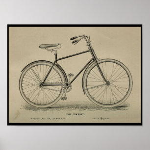 1892 Vintage Tourist Bicycle Magazine en Poster