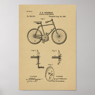1893  brochure met fietspatroon poster