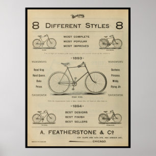 1893  fietsenmagazijn en kunstwerk Poster