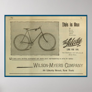 1893  fietsenmagazijn en kunstwerk Poster