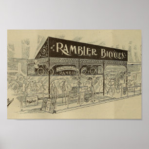 1893  fietsenmagazijn en kunstwerk Poster