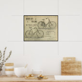 1893 fietsenmagazijn en kunstwerk Poster (Keuken)