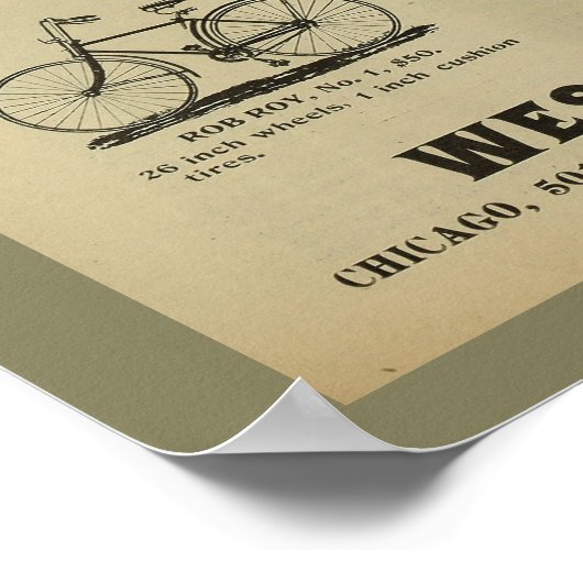 1893 fietsenmagazijn en kunstwerk Poster (Hoek)