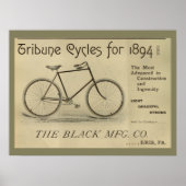 1893 fietsenmagazijn en kunstwerk Poster (Voorkant)