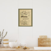 1893  fietsenmagazijn en kunstwerk Poster (Keuken)