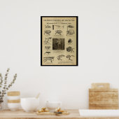 1893 fietsenmagazijn en kunstwerk Poster (Keuken)