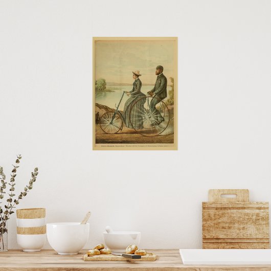 1893  fietsenvelocipede en art print (Keuken)