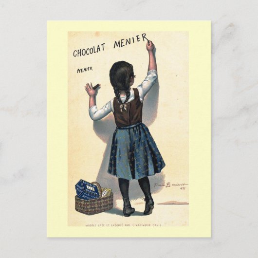 1893 Frans chocolade en Poster Briefkaart (Voorkant)