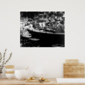 1893 Londen,  foto van de Engelse Bar Pub Poster (Keuken)