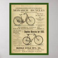 1893 monboogfietsen en kunstwerk Poster