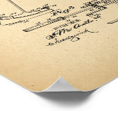 1893 Patentfiets Ice velocipede Poster (Hoek)