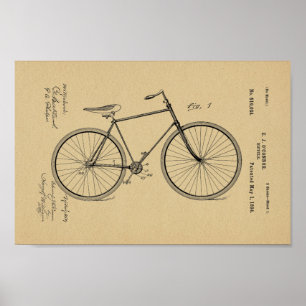 1894 brochure met fietspatroon poster