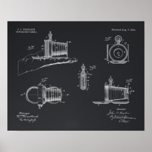 1894 Kunsttekenafdrukken voor camera-zakcamera Poster