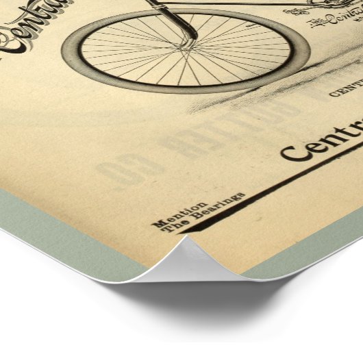 1894 Poster d'art sur les vélos et les vélos du cy (Coin)