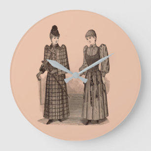 1895 Afdrukdamesjas en -jurk Grote Klok