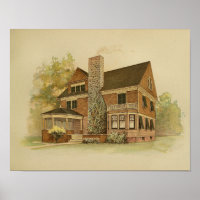 1895 artistieke verfkleurenafdrukken in huis