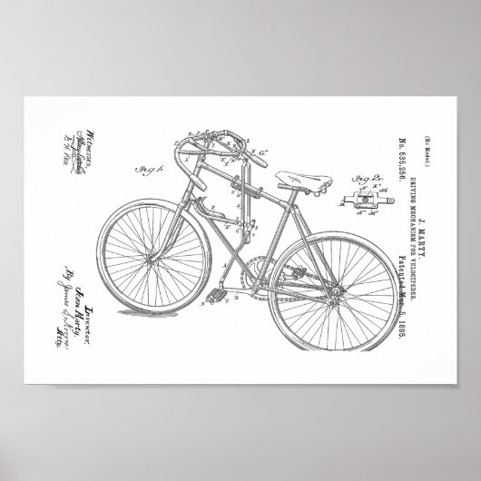 1895 brochure met fietspatroon poster (Voorkant)