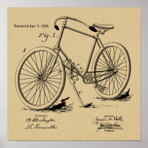 1895  brochure over fietspatroon — Kunstafdrukken Poster