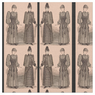 1895 Delineator print dames jas en jurk print Stof