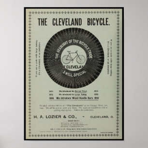 1895  fietsenmagazijn en kunstwerk Poster