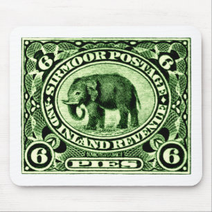 1895 Indiase prinselijke Staten olifant Muismat
