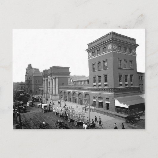 1895 Passenger Terminal Boston MA Briefkaart (Voorkant)