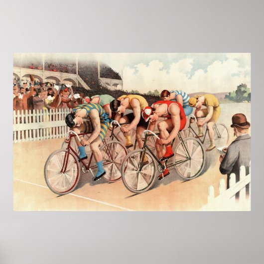 1895 Réimpression de course de vélo 36 x 24 Poster (Devant)