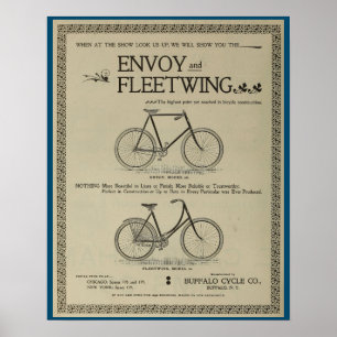 1896 Envoy Fleetwing Bicycles en Art Poster