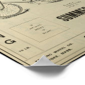 1896 fietsen en kunstwerk Poster (Hoek)