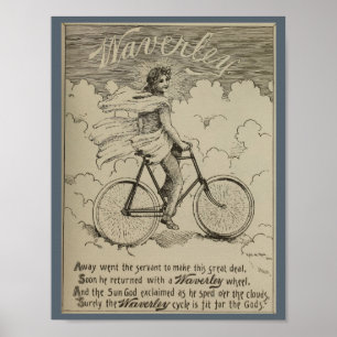 1896 fietsenmagazijn en kunstwerk Poster