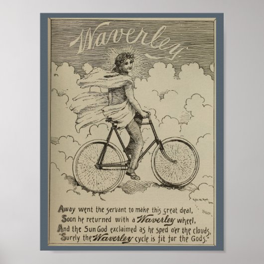 1896  fietsenmagazijn en kunstwerk Poster (Voorkant)