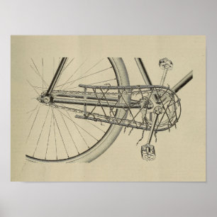 1896  fietsenmagazijn en kunstwerk Poster